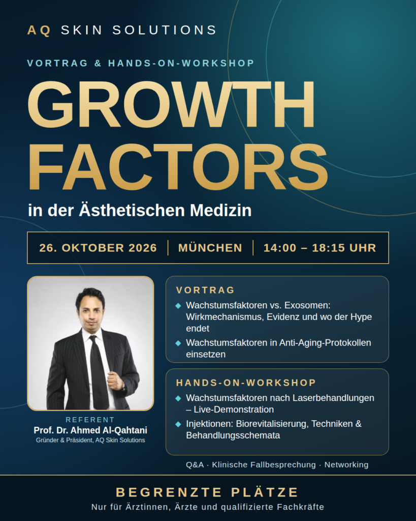 Growth Factors in der Ästhetischen Medizin – Vortrag & Hands-on-Workshop