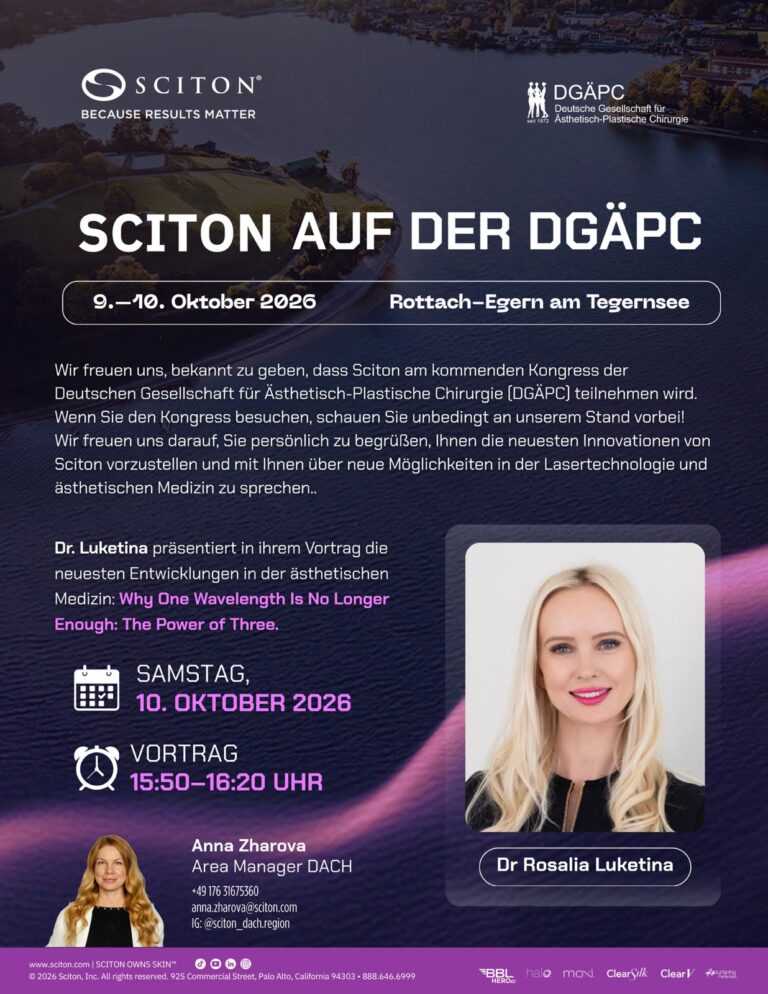 Sciton auf der DGÄPC – 54. Jahrestagung & 5th GBAM